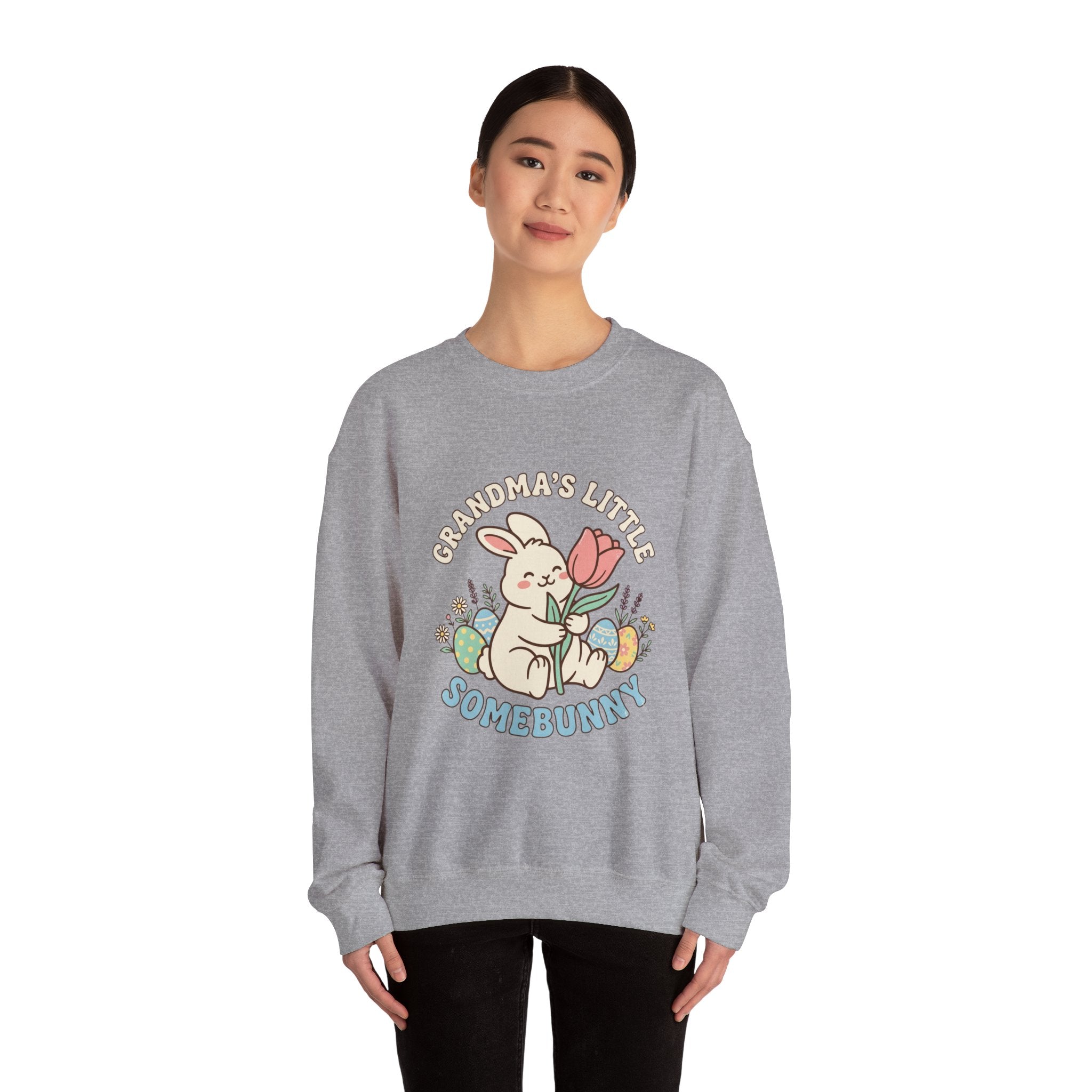 Grandma's Little Somebunny Sweatshirt | Easter bunny aesthetic, pastel spring