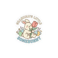 Grandma’s Little Somebunny Kiss-Cut Stickers | Easter Bunny Aesthetic, Pastel Spring