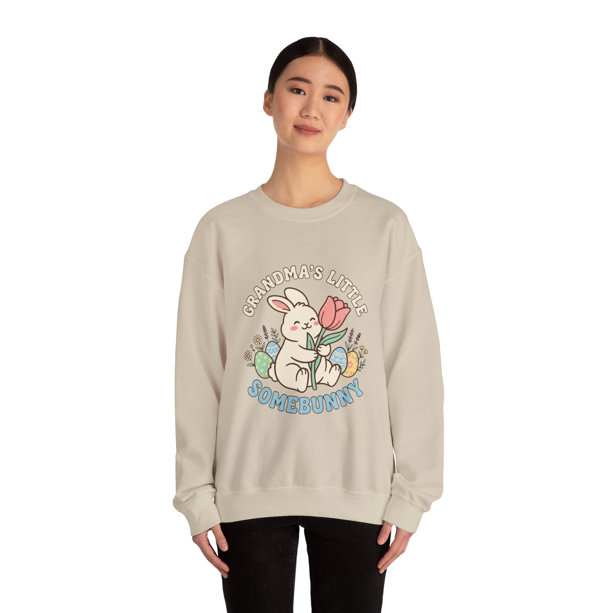 Grandma's Little Somebunny Sweatshirt | Easter bunny aesthetic, pastel spring