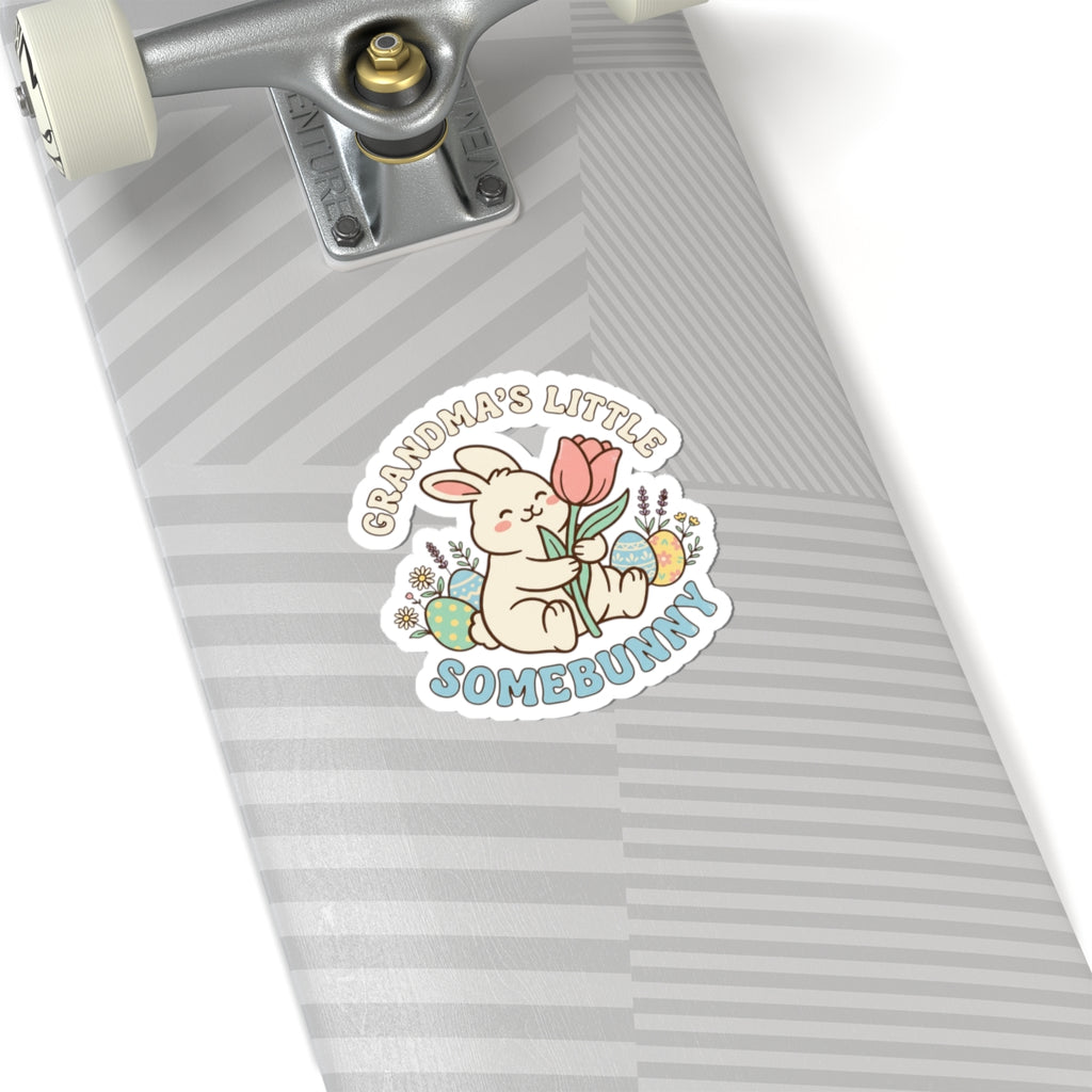 Grandma’s Little Somebunny Kiss-Cut Stickers | Easter Bunny Aesthetic, Pastel Spring
