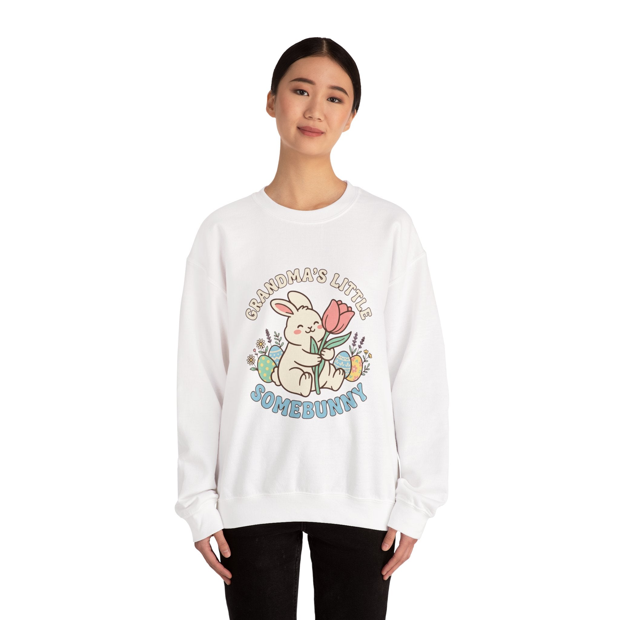Grandma's Little Somebunny Sweatshirt | Easter bunny aesthetic, pastel spring