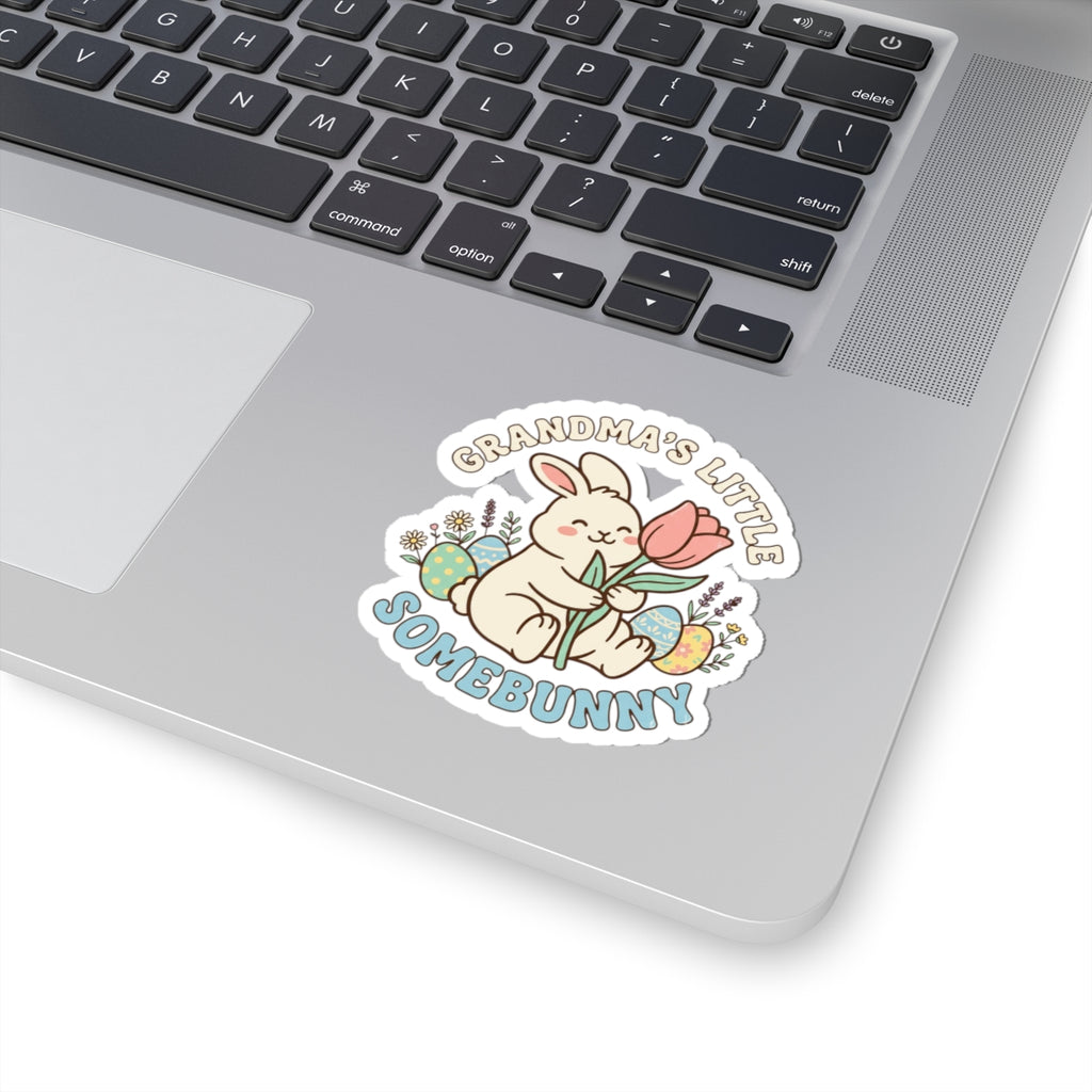 Grandma’s Little Somebunny Kiss-Cut Stickers | Easter Bunny Aesthetic, Pastel Spring