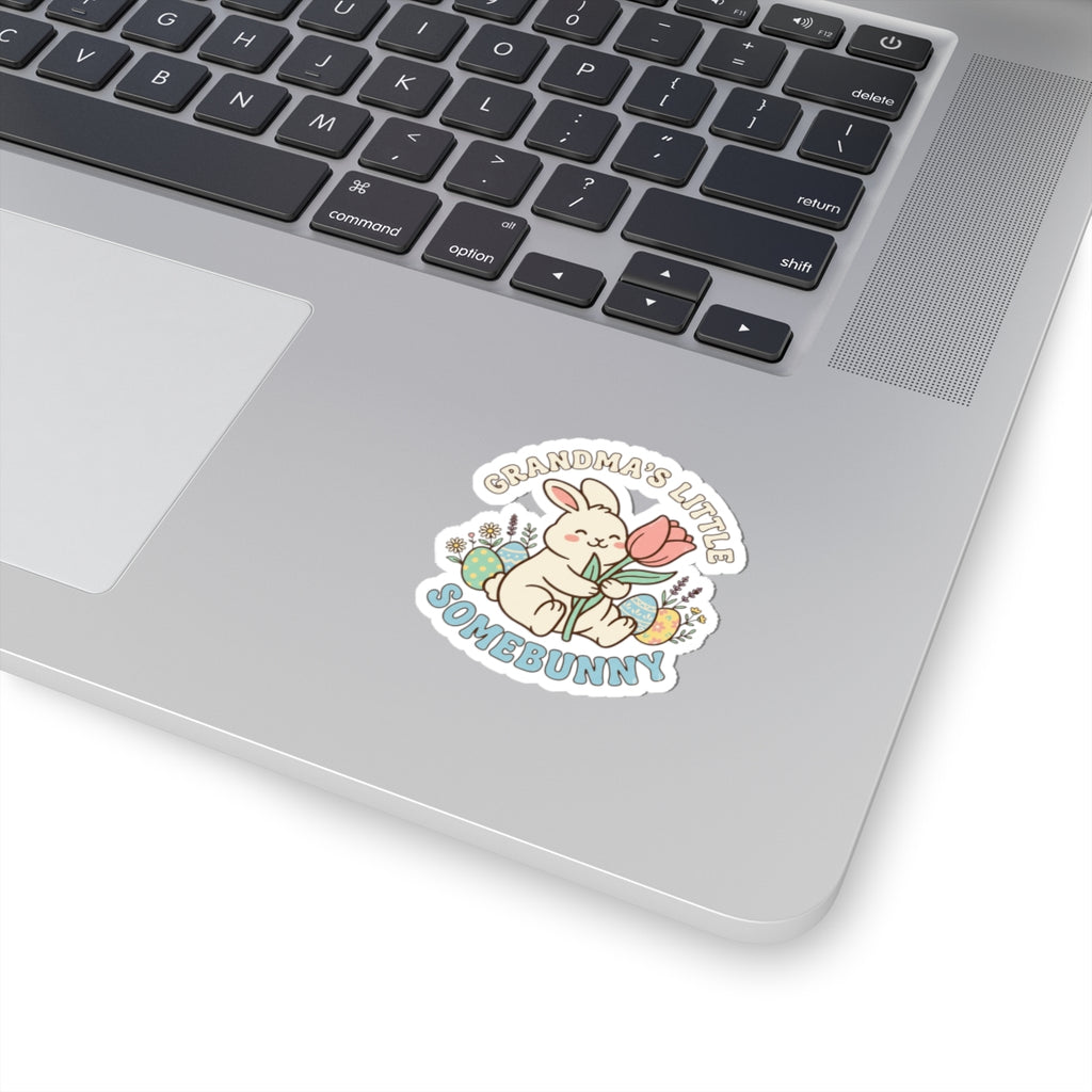 Grandma’s Little Somebunny Kiss-Cut Stickers | Easter Bunny Aesthetic, Pastel Spring