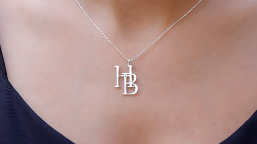 Custom Name Jewelry - Personalized Interlocking Letter Necklace